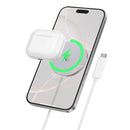25W Qi2.2 Magnetic 2 in 1 Wireless Fast Charger, Charge Phones & Earbuds (CW63 Pro)
