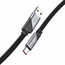 Metallic Flat Nylon Braided Fast Charging Cable (U119) 1.2 Meter