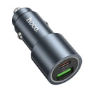 48W PD+QC Super Fast Car Charger w/ Metallic Body, LED Ring Light (Z60)