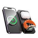 15W 3-in-1 Magnetic Wireless Fast Charger with Foldable Easy Carry Design (CQ13)