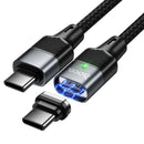 240W PD Metallic Nylon Braided Cable with Magnetic Detachable Plug (U159) USB-C to USB-C