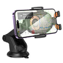 15W Wireless Charging Phone Holder for Windshield & Dashboard w/ Transparent Design (HW34)