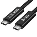 240W PD USB-C to USB-C Metallic Nylon Braided USB4 Full-Featured Cable with 8K HD Video, Audio, 40Gbps Data Sync (US15) 2 Meter