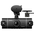 Premium 4-Way Dash Camera with 3" IPS HD Display, Dual 360° Rotatable Cabin & Rear Cameras with Wi-Fi App (DV17)