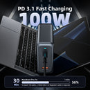 100W 4-Port PD GaN Ultra Fast Desktop Charging Station with 3x USB-C, 1x USB-A, 1.8M Power Cord (AU9)