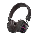 Leather Bluetooth Headset with Mirror LED Light, Gen 6.0 Bluetooth (W72)
