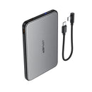 Magnetic 20W PD+QC Wireless Charging Power Bank, 10mm Ultra Thin, Detachable Cable, CCC Certification (5000mAh) (M30)