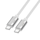 240W PD Nylon Braided Metallic USB Cable - USB C to USB C (U134) 1.8M