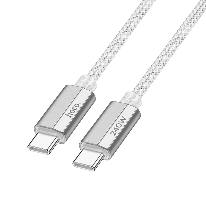 240W PD Nylon Braided Metallic USB Cable - USB C to USB C (U134) 1.8M