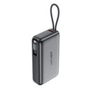 45W PD+QC Fast Charging Power Bank with LED Battery Display, Retractable USB-C Cable, CCC Certification (20000mAh) (M34)