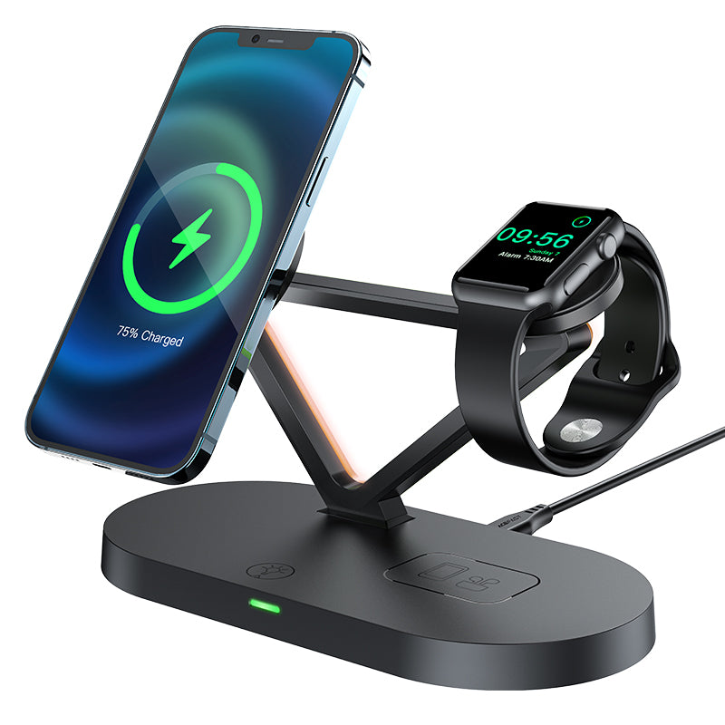 45W Premium 3 in 1 Wireless Charging Station w/ MagSafe (E9)