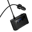 240W Car Charger Hub with 3x Sockets, 2x USB-C, 2x USB-A, LED Screen, 0.9m Power Cord (Z64)