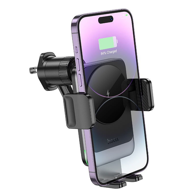 15W Wireless Fast Charging Phone Holder for Air Vent w/ Sturdy Hook Locking (HW13)