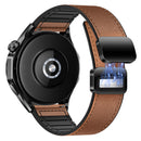 Universal Leather Watch Strap with Magnetic Buckle for Non-Apple Watch including HOCO Watch, Samsung, Huawei, Xiaomi, Vivo, OPPO etc (WH18)