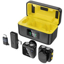 Premium Dual Wireless Digital Microphone w/ Lightning & Type C Dual Connector, Magnetic Lapel (L17)