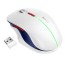 Ergonomic Wireless Mouse with Nano Receiver, LED Light, Dual Mode 2.4G + Bluetooth, Multi-Function Buttons (GM40)