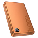 Magnetic 20W PD+QC Wireless Charging Power Bank with Digital Display, 15mm Ultra Thin, Orange Metallic Body (10000mAh) (Q34)