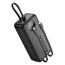 22.5W PD+QC Power Bank with LED % Display, 2 Built-in Cables, CCC Certification (30000mAh) (J132B)