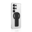 Keephone SnapGrip Premium Ultra Clear Case with Foldable Leather Kickstand | MagSafe Compatible - Galaxy S26 Ultra (Black) (SNAPGRIP)
