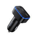 15W 4-Ports Car Charger with 2x USB-A, 2x USB-C Outputs (Z63)