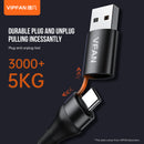 60W 4 in 1 Fast Charge USB Cable w/ Nylon Braided Wire (X19)