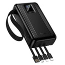 22.5W PD+QC Power Bank with 4 Built-in Cables, Digital Display, 2x LED Lights (20000mAh) (J173)