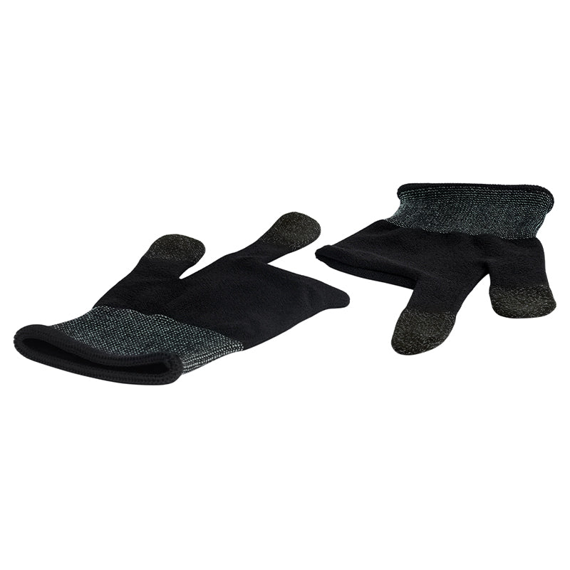 Mobile Gaming Finger Sleeves (2-Pack) Ultra-Thin Silver Fiber (GA21)