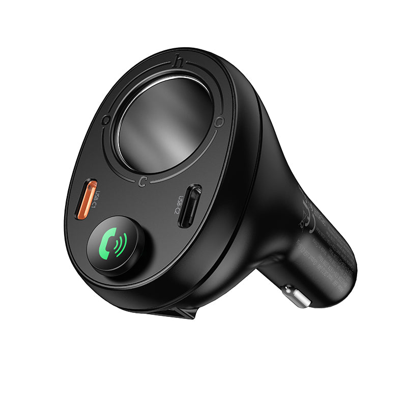 120W FM Car Kit with PD+QC, Cigarette Lighter Hub, LED Display (E88)