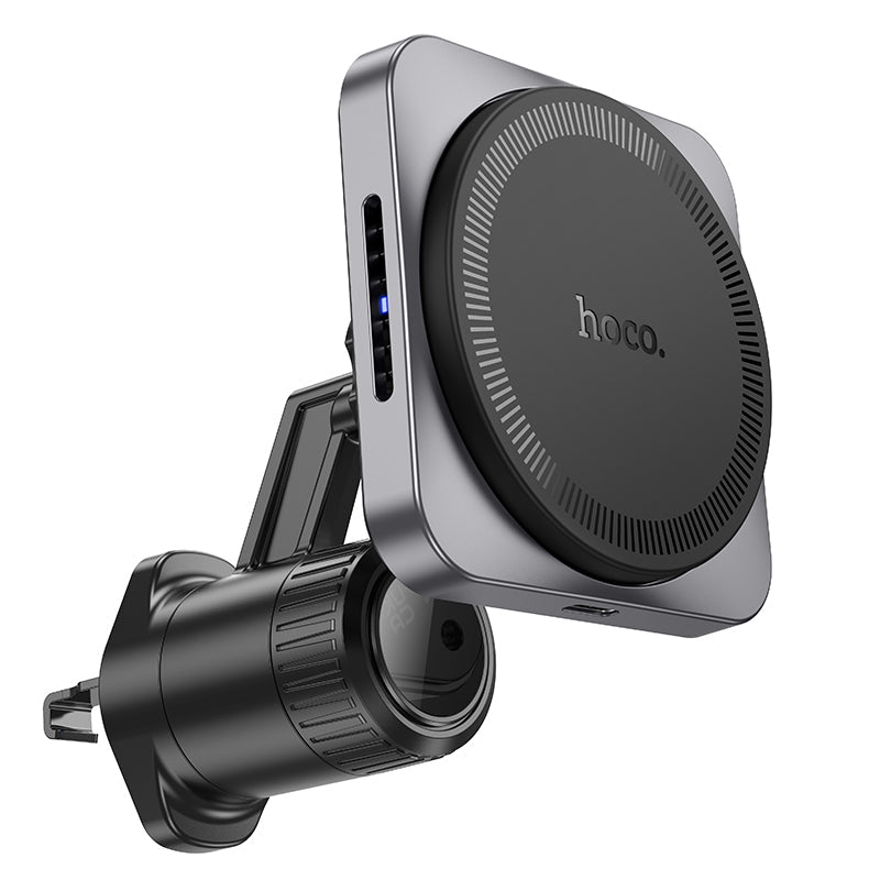 15W Magnetic Wireless Fast Charging Phone Holder for Air Vent w/ Hook Locking (HW15)