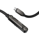 60W PD Nylon Braided Zinc Alloy Cable with Metallic Kick Stand (U150) USB C to USB C