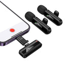 Dual Wireless Digital Microphone w/ USB-C Connector + Lightning Adaptor, DSP Noise Cancellation (L20A)