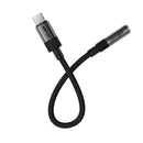Premium Nylon Braided USB-C to 3.5mm Aux Audio Adaptor (J12)