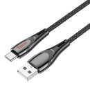 3A Nylon Braided Metallic USB Cable - Type C (U133)