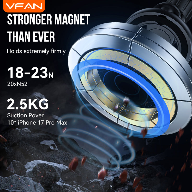 Magnetic Air Vent Phone Mount with 360' Rotation, Hook Locking (H09)