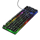 Wired Gaming Keyboard with RGB Rainbow Light, 6-Key Anti-Ghosting (GM701)