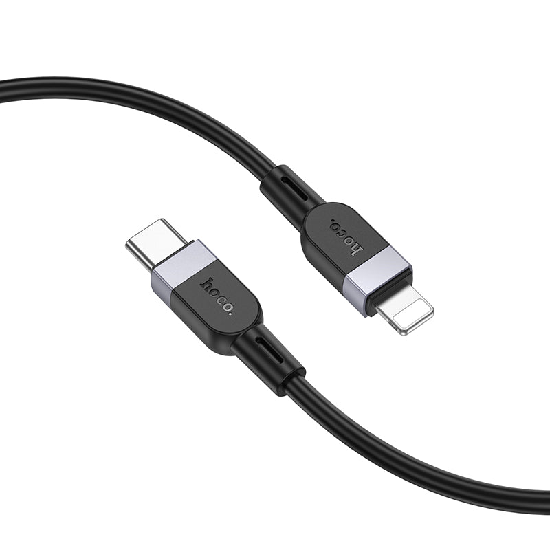 27W PD Silicon Super Fast Charging Cable - Lightning to Type C (X109) 3 Meter