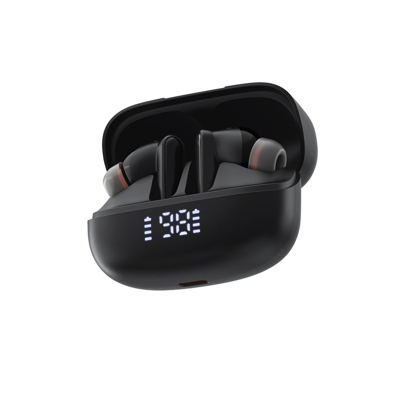 Wireless TWS Earbud w/ ANC + ENC Noise Cancellation, Battery % Display, 35 Hours (W1)