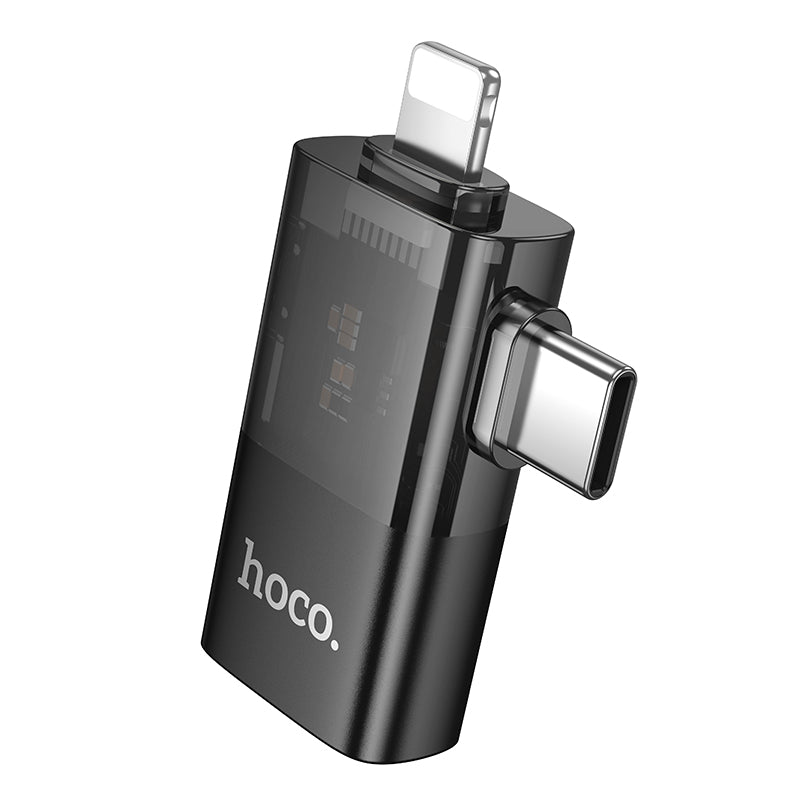 2 in 1 OTG Adaptor w/ Lightning & USB-C male to USB-A female, Plug and Play, Data Transfer (UA36E)