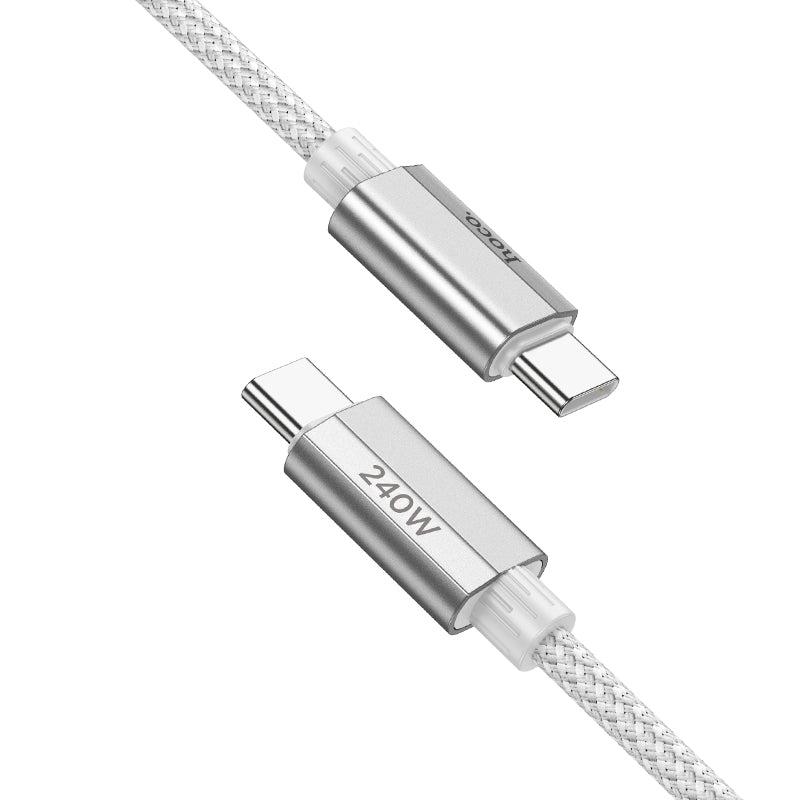 240W PD Nylon Braided Metallic USB Cable - USB C to USB C (U134) 1.8M
