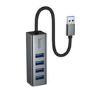 USB-A to 4x USB-A 4 in 1 USB Expansion Hub, 0.2M Wire, USB 3.0, 5GB PS (HB1B)