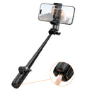 Mini Size Bluetooth Selfie Stick w/ 39cm Height Quadpod, V5.2 Remote, Secure Strap & Buckle (K27)