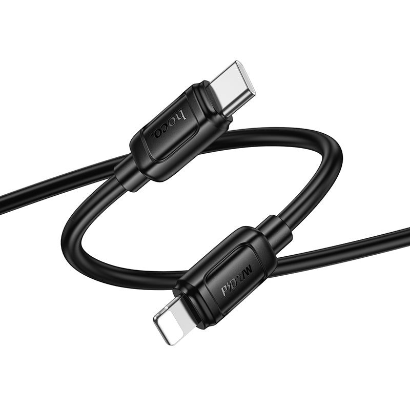 27W Fast Charging Cable - Lightning to Type C (X115) (Black)