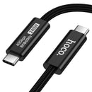 240W PD USB-C to USB-C Metallic Nylon Braided USB4 Full-Featured Cable with 8K HD Video, Audio, 40Gbps Data Sync (US15) 2 Meter