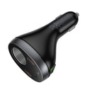60W Super Fast Car Charger & Cigarette Lighter Splitter | 3 Ports (2 USB-C + 1 USB-A) & LED Display (Z61A)