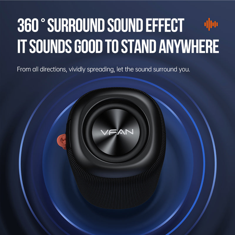 30W Bluetooth Speaker w/ Deep Bass, Strap, IPX6 Waterproof (BS08)