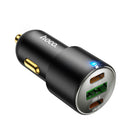 45W 3 Ports PD+QC (USB A & C x 2) Super Fast Car Charger (NZ6)