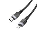 27W PD Silicon Super Fast Charging Cable - Lightning to Type C (X109) 3 Meter