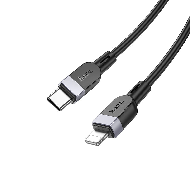 27W PD Silicon Super Fast Charging Cable - Lightning to Type C (X109) 3 Meter