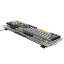 Ergonomic Wired Gaming Keyboard with RGB Rainbow Light, 6-Key Anti-Ghosting, Integrated Wrist Rest (GM702)