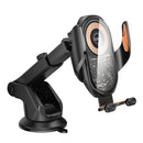 15W Wireless Charging Phone Holder for Windshield & Dashboard w/ Transparent Design (HW34)